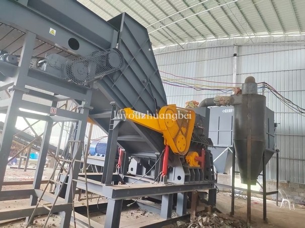 廣西傳來戰(zhàn)報，廢鋼破碎機試機效果剛好啦！